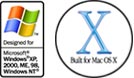 Built for Mac OS X and Windows 98, ME, NT, 2000, XP