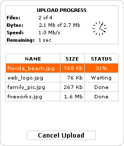 Uploading your files